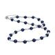 Jo & Co. 17.5 Inch (plus 2" Extension) Freshwater Pearl, Lapis Lazuli and Sterling Silver Bead Necklace, 925 Sterling Silver, Contemporary Packaging