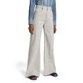 G-STAR RAW Damen Deck Ultra High Wide Leg Jeans, Beige (ecru D19058-C777-159), 26W / 30L
