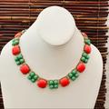 J. Crew Jewelry | J. Crew Colorful Choker Style Necklace Lucite | Color: Gold/Green | Size: 17 1/4"