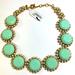 J. Crew Jewelry | J Crew Mint Green Crystal Statement Necklace | Color: Green | Size: Os