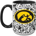 Iowa Hawkeyes 15oz. Java Floral Mug