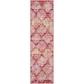 Tapis Lumineux et moderne Rose/Multicolore 70 X 245