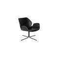 Fauteuil lounge en cuir noir