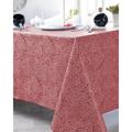 Nappe en coton enduit PVC rouge ronde 160 cm