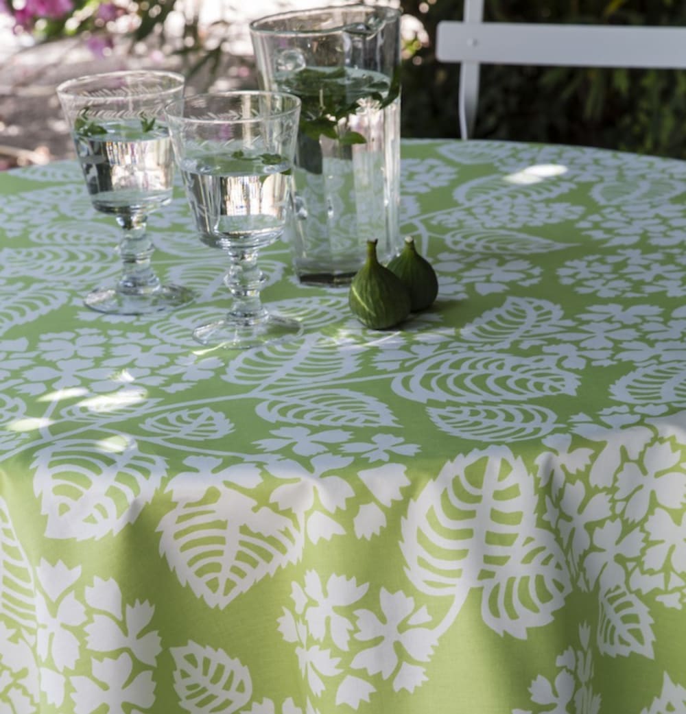 Nappe enduite verte ronde diam 160 cm