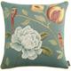 Coussin tapisserie grenadier oiseaux rouge made in france vert 48x48