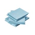 Drap plat en coton lavé coton bleu x