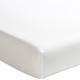 Drap housse uni en percale de coton meringue 140x190