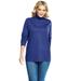 Plus Size Women's Perfect Long-Sleeve Turtleneck Tee by Woman Within in Ultra Blue (Size 3X) Shirt