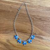 J. Crew Jewelry | J. Crew Blue Stone Statement Necklace | Color: Blue/Gold | Size: Os