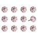 HomeRoots 1.5" x 1.5" x 1.5" White/Pink/Burgundy - Knobs 12-Pack Ceramic in Brown/Gray/Pink | Wayfair 321701