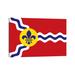 East Urban Home St. Louis Flag by Benton Park Prints - Wrapped Canvas Graphic Art Print Canvas in Black/Red/White | 8 H x 12 W x 0.75 D in | Wayfair