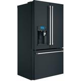 Café 36" Counter Depth French-Door 22.2 cu. ft. Smart Energy Star Refrigerator w/ Brewing System in Black | Wayfair CYE22UP2MS1_CXLB3H3PMSS