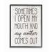 Stupell Industries Distressed Open Mouth & Mother Comes out Quote Rustic by Elise Catterall - Graphic Art Print in Brown | Wayfair aa-909_fr_11x14