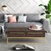 Foundry Select Rajpreet Monterey Coffee Table Wood in Brown/Yellow | 16 H x 46.5 W x 24 D in | Wayfair B376853F2F6045089CEBB1F67C0521D2