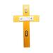 The Holiday Aisle® 7 x 12" Solid Wooden Cross Wall Mount in Medium Oak in Brown/Yellow | 12.01 H x 7.01 W x 0.91 D in | Wayfair
