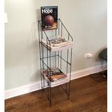 Inbox Zero Display, Bulk Newspaper Wire Rack Magazine Stand Metal in Black | 48 H x 13.75 W x 11 D in | Wayfair 12C775F2AD294A1CB7AD00E112A7D6FC