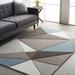 White 24 x 0.51 in Area Rug - Viv + Rae™ Felten Geometric Taupe/Dark Brown/Aqua Area Rug, Polypropylene | 24 W x 0.51 D in | Wayfair