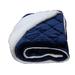 Latitude Run® Super Soft Quilted Navy Navy & Fleece Throw Blanket Faux Mohair in Blue | 1 H x 60 W in | Wayfair C04134EDE9074EC5930753D87B69940E