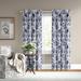 Darby Home Co Figaro Floral Room Darkening Thermal Rod Pocket Curtain Panels Polyester in Green/Blue | 120 H in | Wayfair