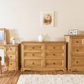 Gracie Oaks Caudill 6 Drawer 52.01" W Double Dresser Wood in Brown | 32.83 H x 52.01 W x 16.93 D in | Wayfair BC8AC3CFBECF4BE599E20119AE5B10B0
