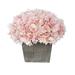 August Grove® Hydrangea Floral Arrangement in Planter Fabric in Pink/White | 9 H x 10 W x 10 D in | Wayfair AD71AFBFDB4048759DC16EA73EB8ED6F