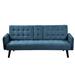 Wrought Studio™ Tampa 72" Linen Square Arm Sofa Bed Wood/Linen in Blue | 32 H x 72 W x 33 D in | Wayfair 9AB8FE6301B74CB887F678DCD4A720B7