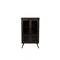 Meuble de rangement haut en acier noir vieilli
