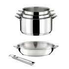 Lot 5 pièces : casseroles, poêle et poignée