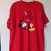 Disney Shirts | Disney Mickey Mouse Men's Red Tee Shirt | Color: Red | Size: Xl