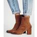 Free People Shoes | Free People Cecile Block Heel Suede Booties | Color: Brown | Size: Various