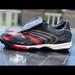 Adidas Shoes | Adidas Traxion Men’s Cleats W/ Ties And Val To 12 | Color: Black/Red | Size: 12
