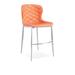 Upper Square™ Albert Bar & Counter Stool Wood/Upholstered/Metal in Orange/Gray/White | 36 H x 20 W x 18 D in | Wayfair