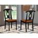 Darby Home Co Huse Solid Wood Slat Back Side Chair Wood in Black | 38 H x 18 W x 21 D in | Wayfair F98FB660D2B14C248CA709DFD80BFA4E