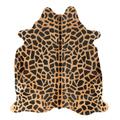 Tapis en peau de vache imprimé safari girafe 180x200