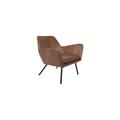 Fauteuil en cuir marron