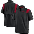 Men's Nike Black Atlanta Falcons Sideline Coaches Short Sleeve Quarter-Zip Jacket