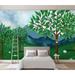 GK Wall Design Cartoon Forest Jungle Removable Textured Wallpaper Non-Woven in Green | 55 W in | Wayfair GKWP000289W55H35