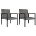 Ebern Designs Modern Dining Chairs Outdoor Patio Rattan Dining Chair Poly Rattan Metal in Gray | 32.7 H x 20.9 W x 23 D in | Wayfair