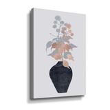 Winston Porter Vase w/ Flowers by Cora Niele - Graphic Art Print on Canvas in White | 36 H x 24 W x 2 D in | Wayfair