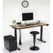 Inbox Zero Height Adjustable Sit to Stand Desk Wood/Metal in Black | 60 W x 24 D in | Wayfair D3791DC885684211A6A87DED2AEA3005