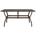 Red Barrel Studio® Outdoor Dining Table Patio Table Porch Deck Garden Furniture Steel Metal in Brown | 28.3 H x 55.1 W x 31.5 D in | Wayfair