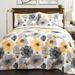 Willa Arlo™ Interiors Apollo Reversible Quilt Set Polyester/Polyfill/Microfiber in Gray/Yellow | Full/Queen Quilt + 2 Standard Shams | Wayfair