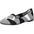 Skechers Damen Cleo-Sherlock-Engineered Knit Loafer Skimmer Ballerinas, Schwarz/Weiß, 41 EU