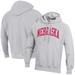 Men's Champion Heathered Gray Nebraska Huskers Team Arch Reverse Weave Pullover Hoodie