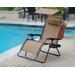 Oversized Zero Gravity Chair With Sunshade And Drink Tray - Tan- Jeco Wholesale GC12