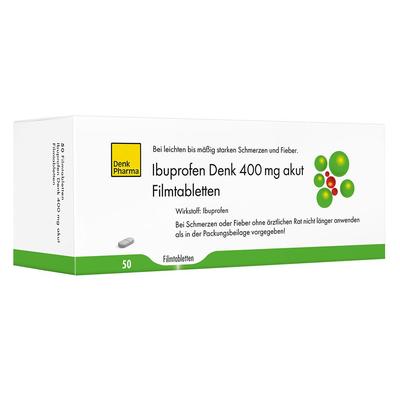 Ibuprofen Denk 400 mg akut Filmtabletten 50 St Image