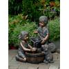 Two Kids And Dog Outdoor/Indoor Water Fountain- Jeco Wholesale FCL066