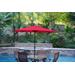 9Ft. Aluminum Patio Market Umbrella Tilt With Crank - Red Fabric/Black Pole- Jeco Wholesale UBP92-UBF91