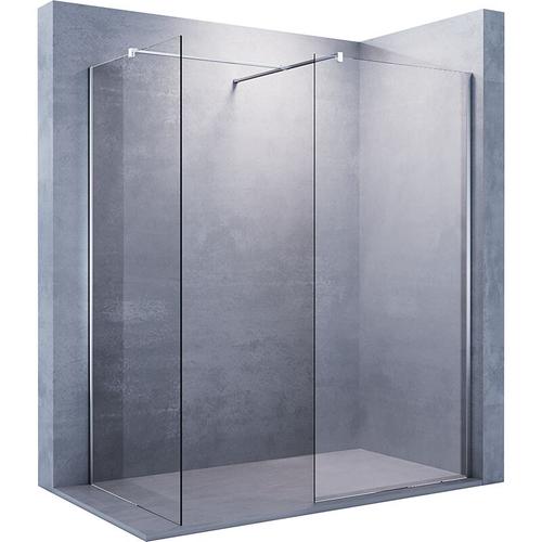 Walk In Dusche Duschwand Duschabtrennung Duschkabine mit Stabilisator Nano esg Glas 8mm 100x200cm